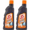 Wc Net - Professional Turbo, Disgorgante Gel per Scarichi Professionale, Agisce in 5 minuti, con Agenti Salvatubi, 500 ml (Confezione da 2)