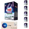 Clovin dr.Prakti dr.Prakti Il sale per lavastoviglie, ammorbidisce l'acqua e previene efficacemente il calcare nella lavastoviglie e sulle stoviglie, da 1,5 kg x 6 pezzi