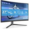PHILIPS Evnia 27M2C5200W - Monitor da gioco curvo FHD da 27 pollici, 280 Hz, HDR10, 1 ms GtG, FreeSync Prem. (2560x1440, 2x HDMI 2.0, 1x DP 1.4) grigio scuro