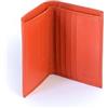 BEDETTI Elegante Portafoglio da Uomo in Pelle con Apertura a Libro e Portacarte Integrato (Arancio)