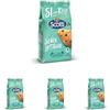 Riso Scotti Si con Riso - Biscotti con Riso e Gocce di Cioccolato Senza Lattosio - Ideali per la Colazione, Senza Olio di Palma - 350 gr (Confezione da 4)