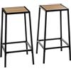 5 five simply smart 5five - set di 2 sgabelli da bar aliaj effetto rovere naturale