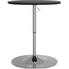 vidaXL Tavolino Bar Nero 60x60x90 cm Legno Multistrato Acciaio Cromato