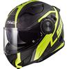 LS2 Casco moto LS2 FF313 VORTEX FRAME CARBON HI VIS Giallo, Nero/Giallo, XS