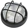 Kippen 4203A1 - Plafoniera Tonda Con Griglia Nera in Poliammide, Dimensioni 18x10 cm