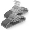 KEPLIN Confezione da 50 grucce antiscivolo, resistenti, design sottile, salvaspazio, girevoli a 360, organizer per cravatte, ganci per cinghie e apertura a forma di S (41 x 22 cm) in (grigio scuro)