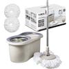 Tower T869001MSH Classic Spin Mop con strizzatore in acciaio inox e manico pieghevole, color latte