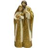 DRW Mistero Classico di 1 Piedi Maria, il bambino in Grembo e San Jose e il bambino in Tonalità Crema e Oro 22 cm