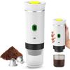 TTXSDYD Macchina da caffè 3 in 1, 4-6 minuti di auto-riscaldamento, per espresso, piccole capsule, grandi capsule, caffè macinato, portatile per ufficio, casa, auto, colore: bianco