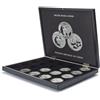 Leuchtturm 344580 Volterra Uno - Portamonete per 20 Monete d'Argento China Panda in Capsule - 30,5 x 24,5 cm, Satinato, Nero Ottico