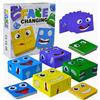 qimeyu Giocattolo con Espressioni in Legno,Puzzle Cubi,Giochi Educativi Montessori, Giochi Interattivi,Giocattoli Educativi a Cubo che Cambiano Faccia,Giochi Legno Montessori per Bambini 3 4 5 6 Anni
