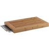 WMF Tagliere per pane con ciotola per briciole, 44 x 27 x 4,8 cm, in bambù, a griglia