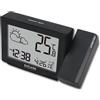 Explore Scientific RPW3001 Orologio a Proiezione, con Meteo, Radiocontrollato, Barometro, Visualizzazione Temperatura Interna, Nero