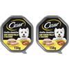 Cesar Ricette Classiche Cibo per Cane con tenero Pollo e Tacchino 150 g - 14 Vaschette (Confezione da 2)