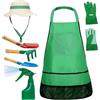 Hperu Set da giardinaggio da 7 pezzi/set di bambini, set di giardinaggio per bambini educativo set di giardinaggio per bambini comprende grembiule, spruzzatore, guanti, cappello, rastrello, set di strument