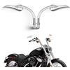 DREAMIZER Cromo Specchietti Moto Forma di Goccia Compatibile con Harley Custom Sportster Street Bike Road King Electra Glide Road Glide Dyna Softail 1982-2018 2019 2020