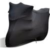 TECTICO Interno Copertura per moto Elastico Traspirante Morbido Stretch S Protezione completa per garage moto, nero 200 x 90x 100cm