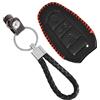 Arcets Cover Guscio in Pelle Portachiavi compatibile per Peugeot 3008 208 308 508 408 2008 | 3 Tasti Protezione Telecomando in Pelle