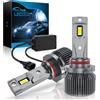 Sycreek Lampadina HB3 9005 LED, 35000LM 6000K Bianco Freddo 700% di Luminosità Super Luminoso 360° Angolo del Fascio Regolabile Led Hb3 Kit di Conversione per Auto Anti-Errore, 2 Pezzi