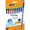 BIC Penne a Sfera Cristal Soft con Punta Media (1,2 mm) e Inchiostro Softline - Colori Assortiti, Confezione da 10