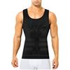 Casey Kevin Canotta Compressione Uomo Shapewear, Canotta Contenitiva Maglia Contenitiva Uomo Snellente Intimo Fitness Dimagrante Fascia Pancia Canottiera, 3XL