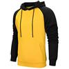 MANLUODANNI Felpa con cappuccio da uomo con cappuccio Patchwork Top Casual Felpa con cappuccio con tasca Kanga, L, Nero-giallo