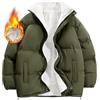 Vancavoo Giacca Invernale Uomo Giubbotto In Pile Giacche Trapuntata Parka Piumino Imbottita Caldo Casual Outdoor,Verde militare,M