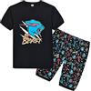 Delanhon Bambini Ragazzi Ragazze Famoso Youtuber Gamer Ruggente Leopardo Illuminazione Gatto Stampa Pigiama Gioventù Teen Pjs Set 7-13 Anni, Corto., 11-12 anni