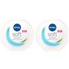 NIVEA Soft Crema Multiuso 1 x 300 ml, Crema Idratante e Rinfrescante, Crema Viso, Corpo, e Mani a Rapido Assorbimento, Arricchita con Vitamina E e Olio di Jojoba (Confezione da 2)