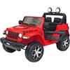 Globo Jeep Wrangler Rubicon Rossa - Auto Elettrica per Bambini 12 Volt con Radiocomando - eSpidko - Globo Giocattoli - 40452