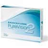 PureVision 2 HD Lenti a Contatto Correttive Mensili, 3 Lenti, BC 8.6 mm, DIA 14 mm, -0.75 Diopt
