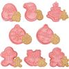 BSITSSS 8 Pezzi Natale Formine per Biscotti, 3D Stampi per Biscotti, Gingerbread Man Stampi Biscotti Natale, Fiocco di Neve Stampini per Biscotti, Tagliabiscotti per Torte, Pasticceria, Fondente