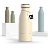 LARS NYSØM Borraccia Termica 350ml in Acciaio Inox | Bottiglia isolata 0.35 litro | Bottiglia d'Acqua a Tenuta stagna per Sport, Bicicletta, Cane (Almond Beige, 350ml)