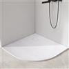 EMKE Piatto e doccia 90 x 90 cm, angolo antiscivolo, ritagliabile, SMC, bianco