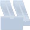XINGSUI Trasparente Autoadesivo Supporto-40 Pezzi 6 X 10 cm Porta Licenza di Parcheggio Autoadesivi,Etichette adesive per mensole,per organizzare e proteggere carte(versione orizzontale)