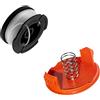 ngy Bobine portafilo per tagliabordi Black & Decker,1Fili,1 Coperchio e 1 Molla Bobina Filo Decespugliatore Compatibile