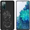 HopMore Compatibile con Cover Samsung Galaxy S20 Fe / S20 Fe 5G Nero Silicone Morbide Disegni Custodie Samsung Galaxy S20 Fe Bella Custodia Antiurto Gomma Case Morbido Caso Gel AntiGraffio - Cool A