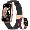 Sanorum Smartwatch Donna, 1.47 Orologio Fitness, 24 Modalità Sport, Cardio SpO2 Sonno Activity Tracker Passi Calorie, 165+ Quadranti, Fisiologia Femminile Notifiche Impermeabile IP68 Oro Nero