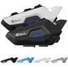 Spovii H9 Interfono Moto Bluetooth Coppia, Auricolare Casco Moto Bluetooth 5.1 Sistema di Comunicazione Senza Fili, Condivisione Musica & Assistente Vocale (Doppio)