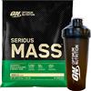 Optimum Nutrition Serious Mass Gainer Proteine Whey in Polvere per Aumentare la Massa Muscolare con Creatina Glutammina e Vitamine Vaniglia 5,45kg 16 Porzioni + SHAKER