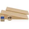 Tolux Zeppa in Legno, Zeppa in Legno Duro, Cuneo di Montaggio, Cunei di Livellamento, Fermaporta in Legno, Strumento utile in costruzione e vari progetti fai-da-te, dimensioni 90x30x25 mm, 10 pezzi