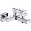 MORADO Miscelatore Monocomando per Vasca da Bagno,Rubinetto per Vasca da Bagno,Miscelatore Monocomando Esterno per Vasca/Doccia,in Ottone Cromato,Forma Quadrata