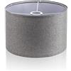 LgowithU Paralume in tessuto, paralume medio a tamburo per lampada da tavolo, lampada da comodino e lampada da terra, in lino naturale con copertina rigida fatta a mano, 12 x 12 x 8 Spider (grigio)