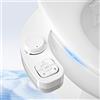 PENDEJATO Sistema per bidet per WC, non elettrico, con pulsante snello, bidet WC con ugelli autopulenti e doppi a scomparsa (protezione contro l'otturazione) e manopola per la regolazione della