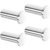 SAYAYO Ganci Accappatoio Bagno in Acciaio Inox Ganci Appendiabiti da Parete, Appendi Strofinacci Cucina Gancio, Gancio Appendi Accappatoio Cromo Lucido, Capacità Carico 15 kg, 4 Pezzi