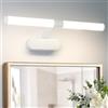 Homefire Luce per specchio da bagno LED - 40cm, 6W, impermeabile IP44, bianco neutro 4000K, moderna, bianca, per bagno, cantina, cucina, armadio da bagno