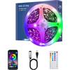 TK99SW Striscia LED 6 Metri, Luci camera da letto, Controllo App e 44 Tasti Telecomando IR, Cambia Colore con la Musica, Luci Colorate per Casa, Decorazioni, Cucina, Bar, Festa
