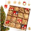 Oladwolf Decorazioni Natalizie per Albero di Natale, Set di Stelle in Paglia da 52 Pezzi, Decori Natale da Appendere, Angeli Addobbi Ornamenti in Materiale Naturalele