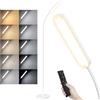 NACATIN LED Lampada Da Terra, Collo Di Cigno A 360° Dimmerabile 3000K-6000K Lampada da Terra Per Soggiorno con Telecomando e Touch control, Lampada da Terra Per Soggiorno, Lettura e Ufficio