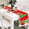 Vspek Runner da Tavolo per Natale con Renna e Albero di Natale,Rosso Tovaglia Corridore da Tavolo Lino Moderno Tavolo Stampata Natalizia Runner Lavabile Runner Natalizio Decorazioni Natalizie Casa da Tavola